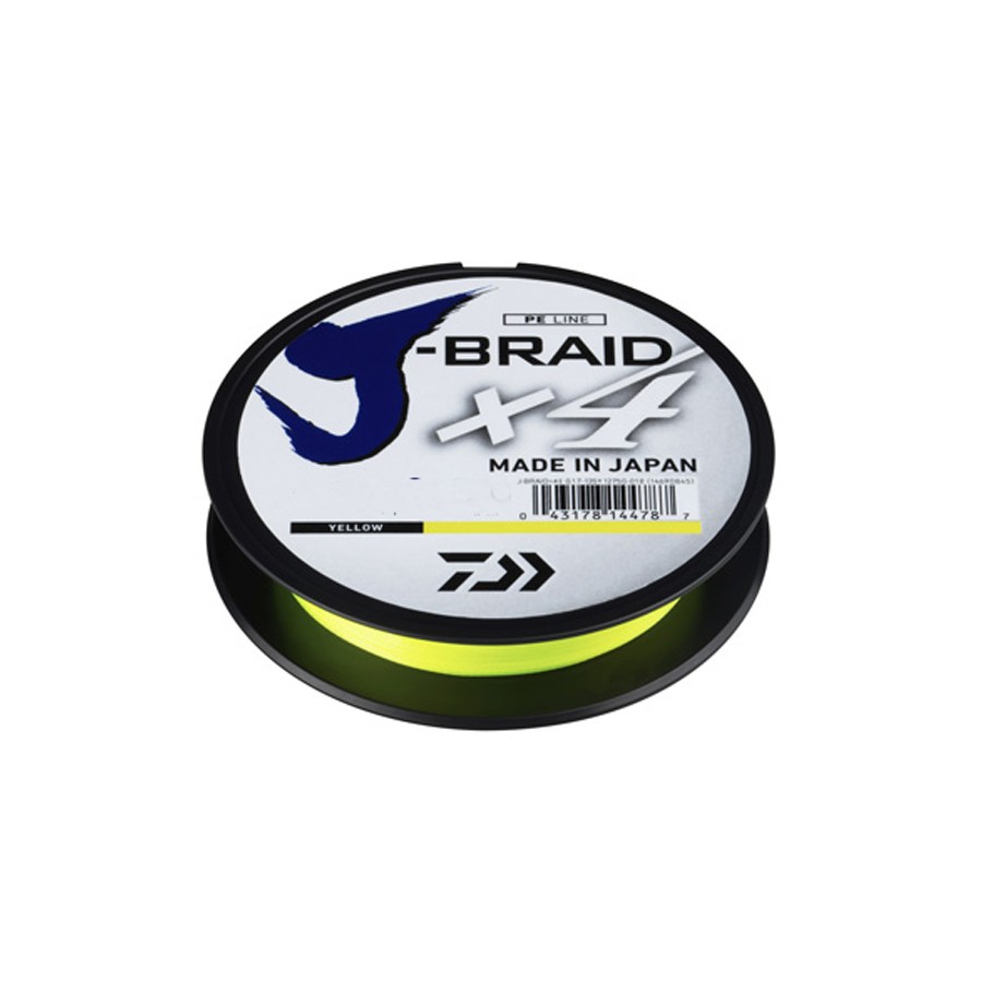 DAIWA J BRAID X4 0,25MM 450MT YELLOW (GIALLO)