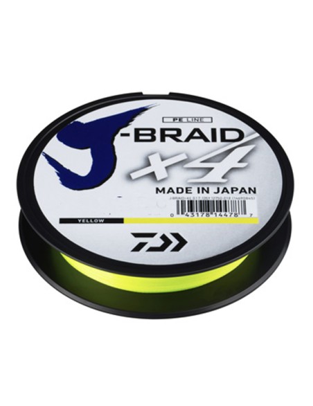 DAIWA J BRAID X4 0,25MM 450MT YELLOW (GIALLO)