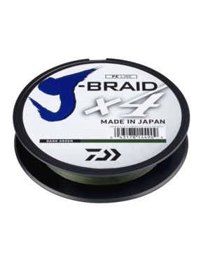 DAIWA J BRAID X4 0,33MM 270MT DARK GREEN (VERDE SCURO)