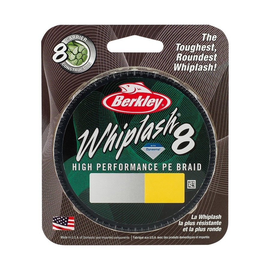 BERKLEY WHIPLASH 8 YELLOW 300MT 0,06MM