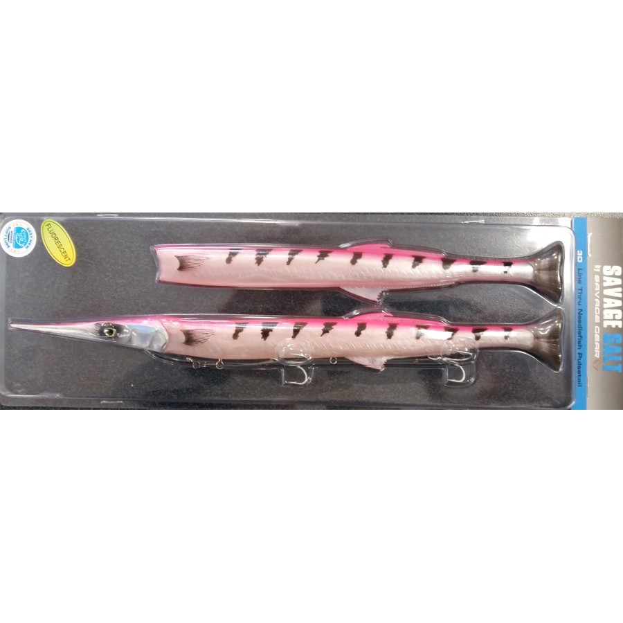 SAVAGE SALT 3D LT NEEDLEFISH 30CM PINK BARRACUDA