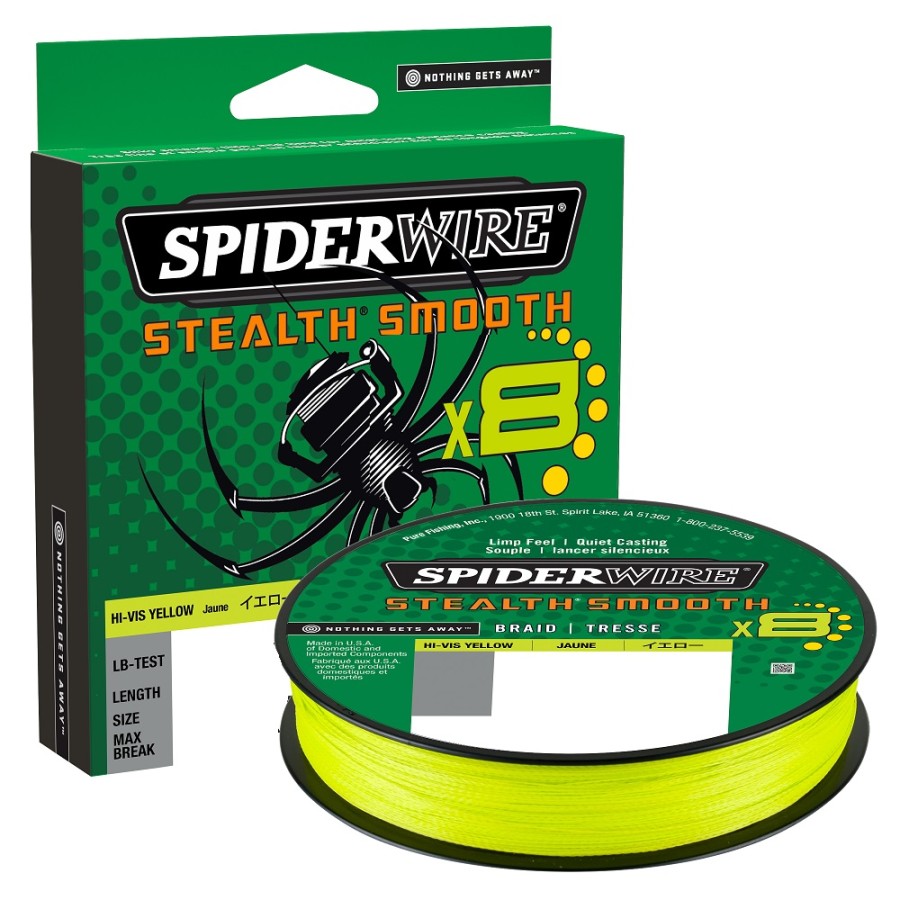 SPIDERWIRE STEALTH SMOOTH X8 YELLOW 300MT 0,29MM