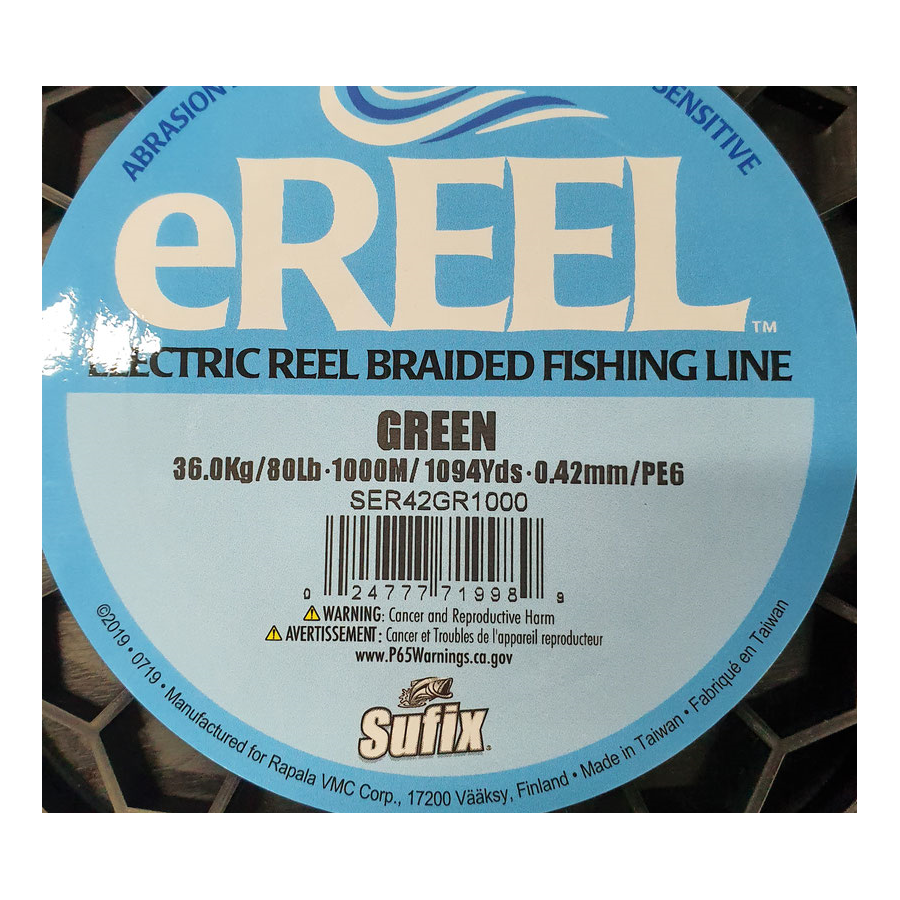 SUFIX EREEL GREEN 1000MT 80LB 0,42MM