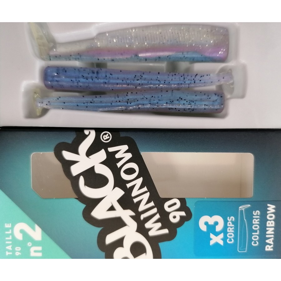 BLACK MINNOW N.2 90MM RAIMBOW(CODA) 3PZ
