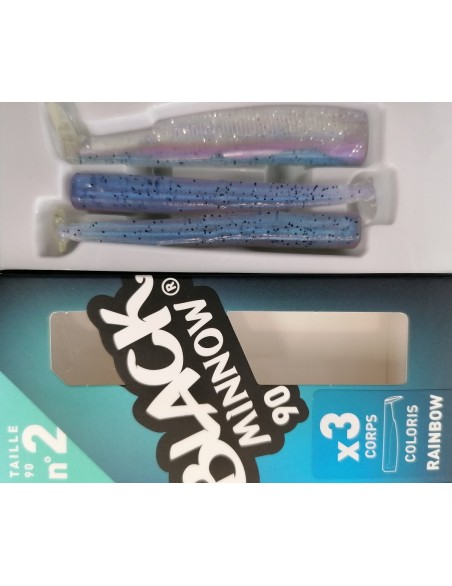 BLACK MINNOW 90MM RAIMBOW(CODA) 3PZ