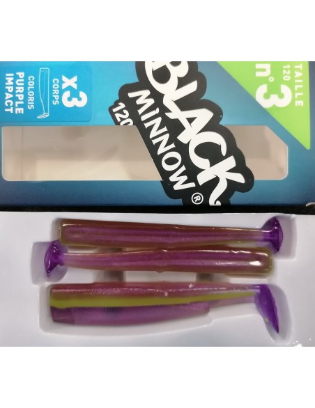 BLACK MINNOW 120MM PURPLE IMPACT (CODA) 3PIEZAS