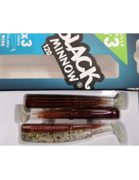 BLACK MINNOW 120MM WINE GLITTER (CODA) 3PZ