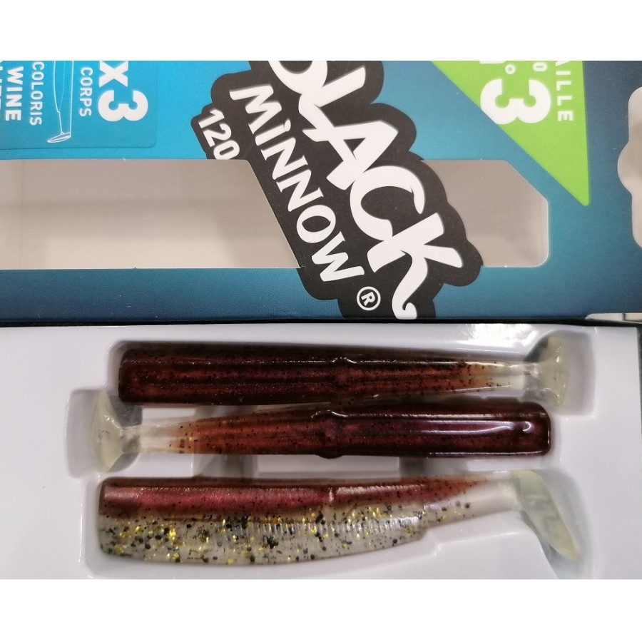 BLACK MINNOW 120MM WINE GLITTER (CODA) 3PZ