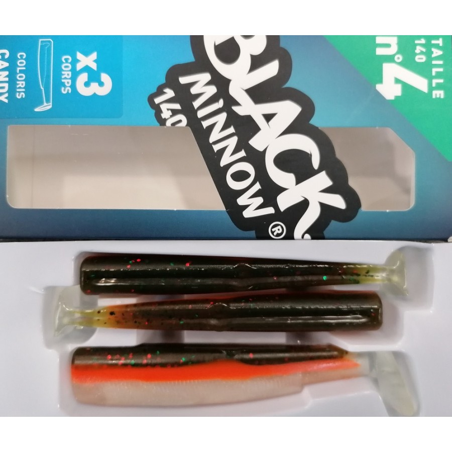 BLACK MINNOW 140MM CANDY GREEN (CODA) 3PZ