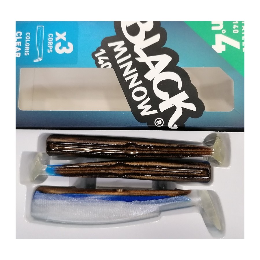 BLACK MINNOW 140MM CLEAR BROWN (CODA) 3PZ