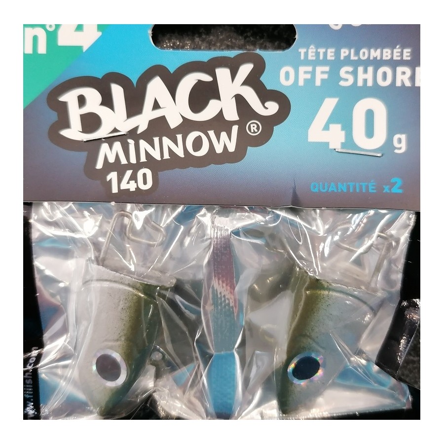 BLACK MINNOW 140MM OFF SHORE 40G (TESTA) 2PZ