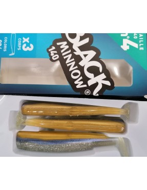 BLACK MINNOW 140MM OR BLEU (CODA) 3PZ