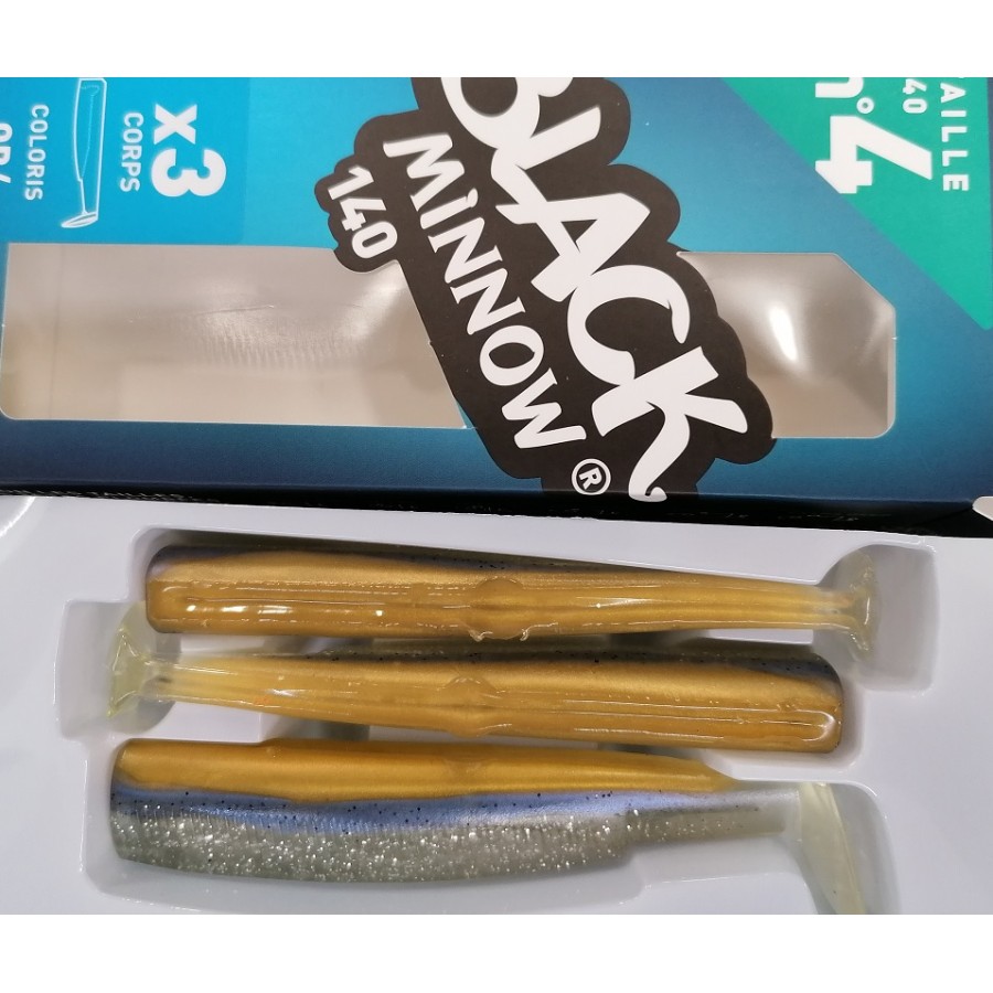 BLACK MINNOW 140MM OR BLEU (CODA) 3PZ