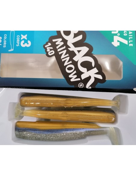 BLACK MINNOW N.4 140MM OR BLEU (CODA) 3PZ