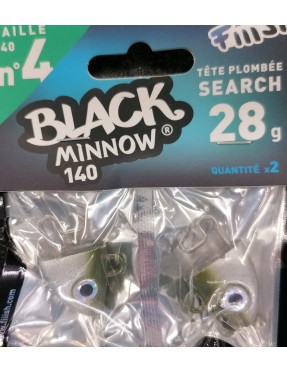 BLACK MINNOW 140MM SEARCH 28G (TESTA) 2PZ