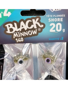 BLACK MINNOW 140MM SHORE 20G (TESTA) 2PZ