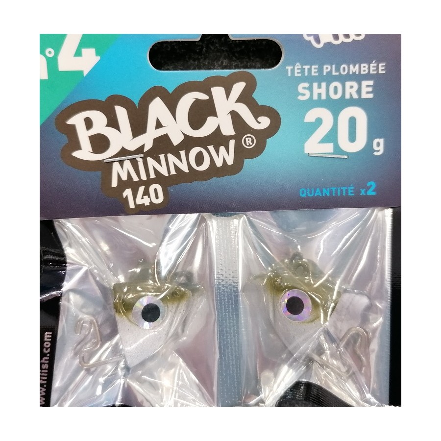 BLACK MINNOW 140MM SHORE 20G (TESTA) 2PZ