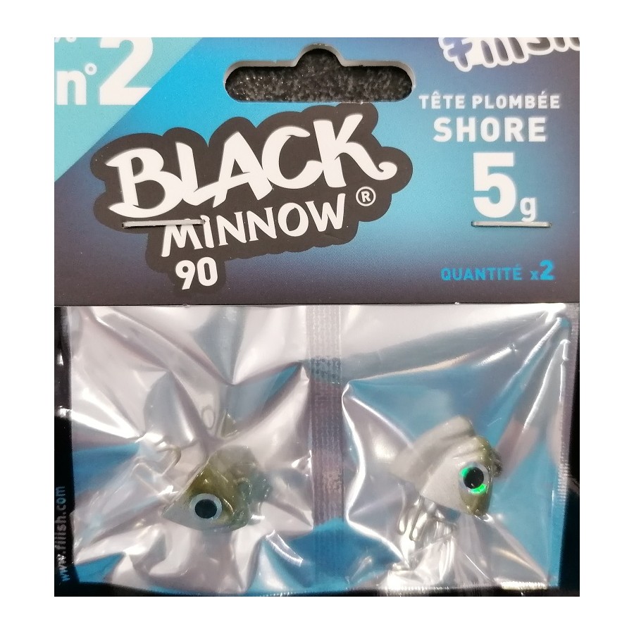 BLACK MINNOW 90MM SHORE 5G (TESTA) 2PZ