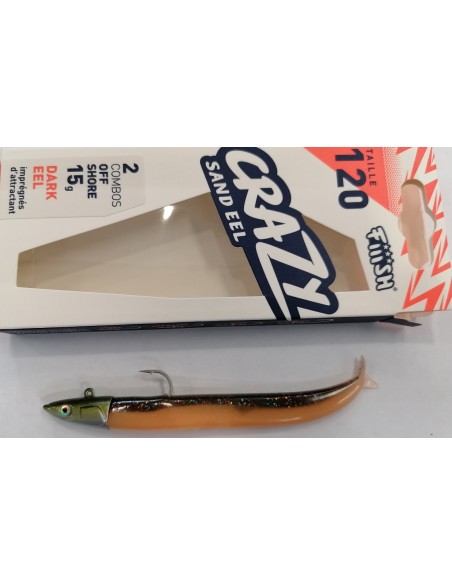 FIIISH CRAZY SAND EEL 120MM 15GR DARK EEL (COMBO 2 PIEZAS)