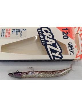 FIIISH CRAZY SAND EEL 120MM 15GR PURPLE GLITTER (COMBO 2 PZ)