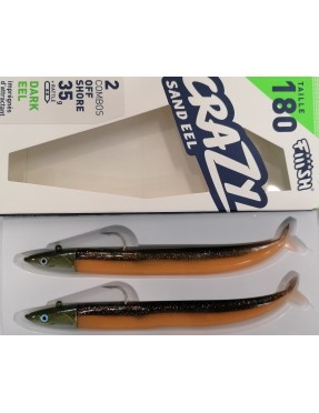 FIIISH CRAZY SAND EEL 180MM 35GR DARK EEL (COMBO 2 PZ)