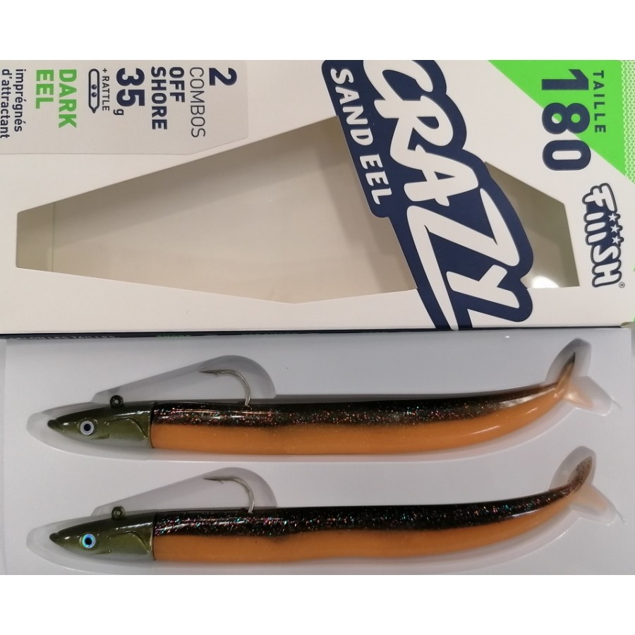 FIIISH CRAZY SAND EEL 180MM 35GR DARK EEL (COMBO 2 PZ)