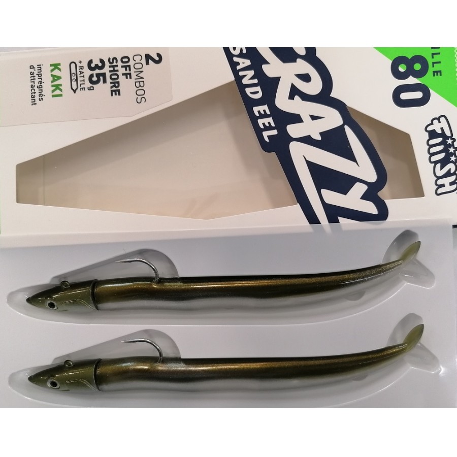 FIIISH CRAZY SAND EEL 180MM 35GR KAKI (COMBO 2 PZ)
