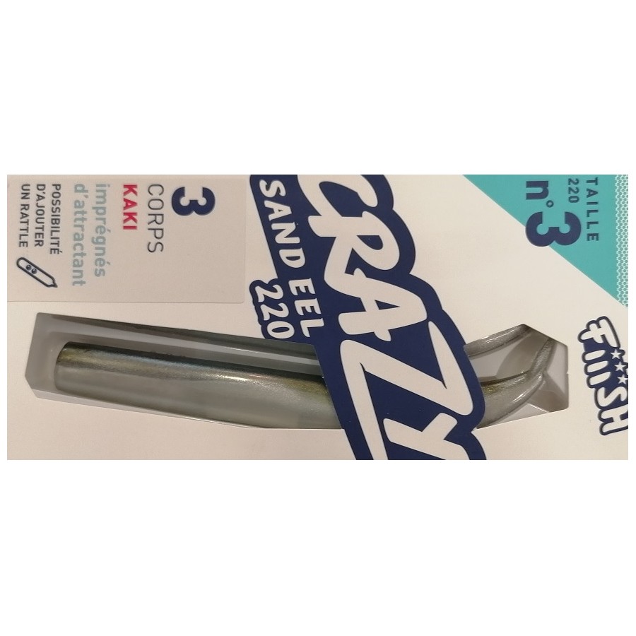 FIIISH CRAZY SAND EEL 220MM KAKI (3 CORPI)