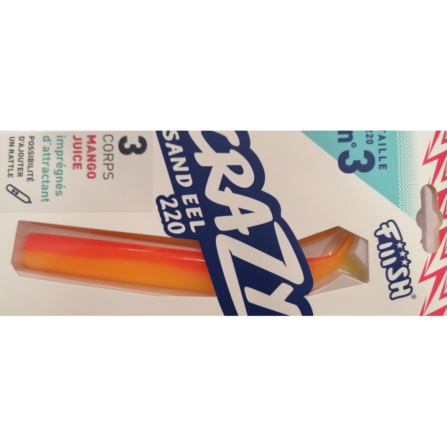 FIIISH CRAZY SAND EEL 220MM MANGO JUICE (3 CORPI)