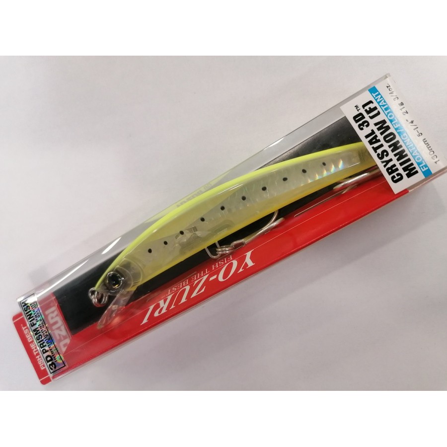 YO ZURI CRYSTAL MINNOW 3D FLOATING 130MM GHCS