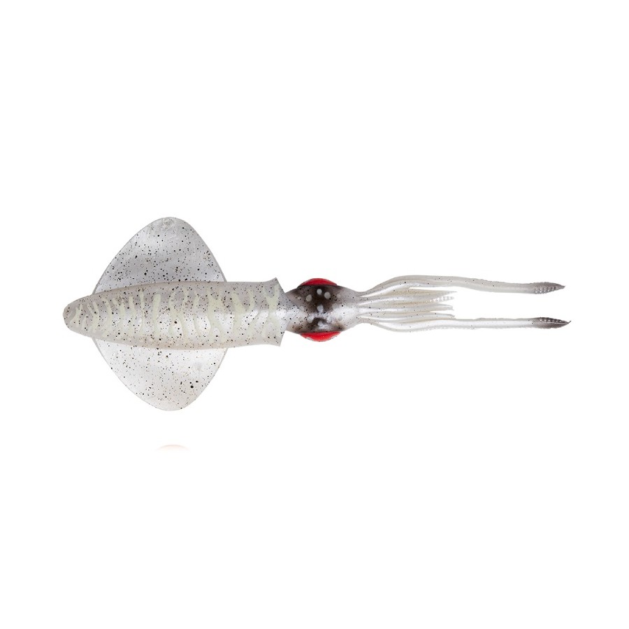 SAVAGE SALT 3D LB SWIM SQUID 125 MM WHITE GLOW