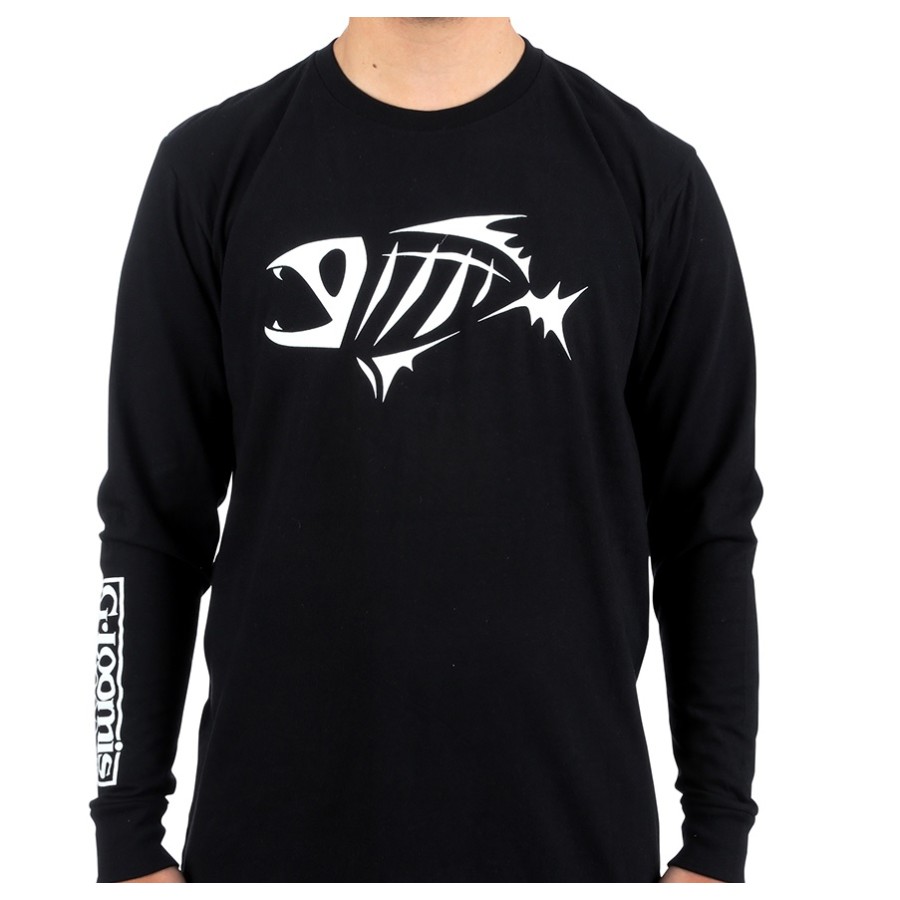 G.LOOMIS LS COTTON TEE BLACK LARGE
