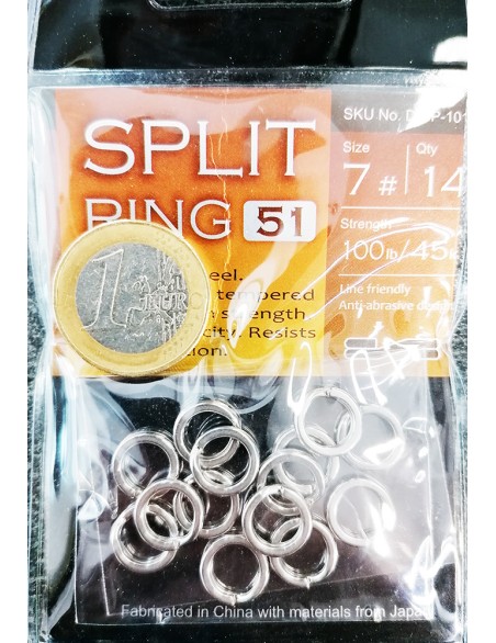 BKK SPLIT RING N.7 100LB (14PZ)