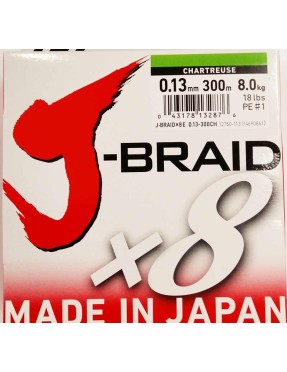 DAIWA J BRAID X8 0,13MM 300MT MULTICOLOR