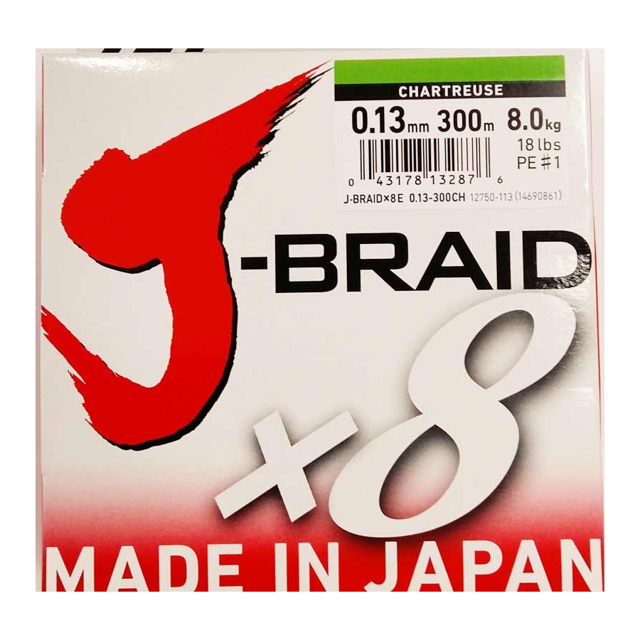 DAIWA J BRAID X8 0,13MM 300MT MULTICOLOR