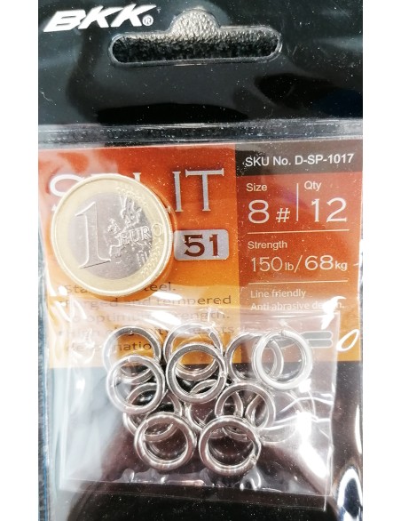 BKK SPLIT RING N.8 150LB (12PZ)
