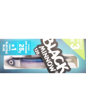 BLACK MINNOW 120MM COMBO 25GR ELECTRIC BLUE