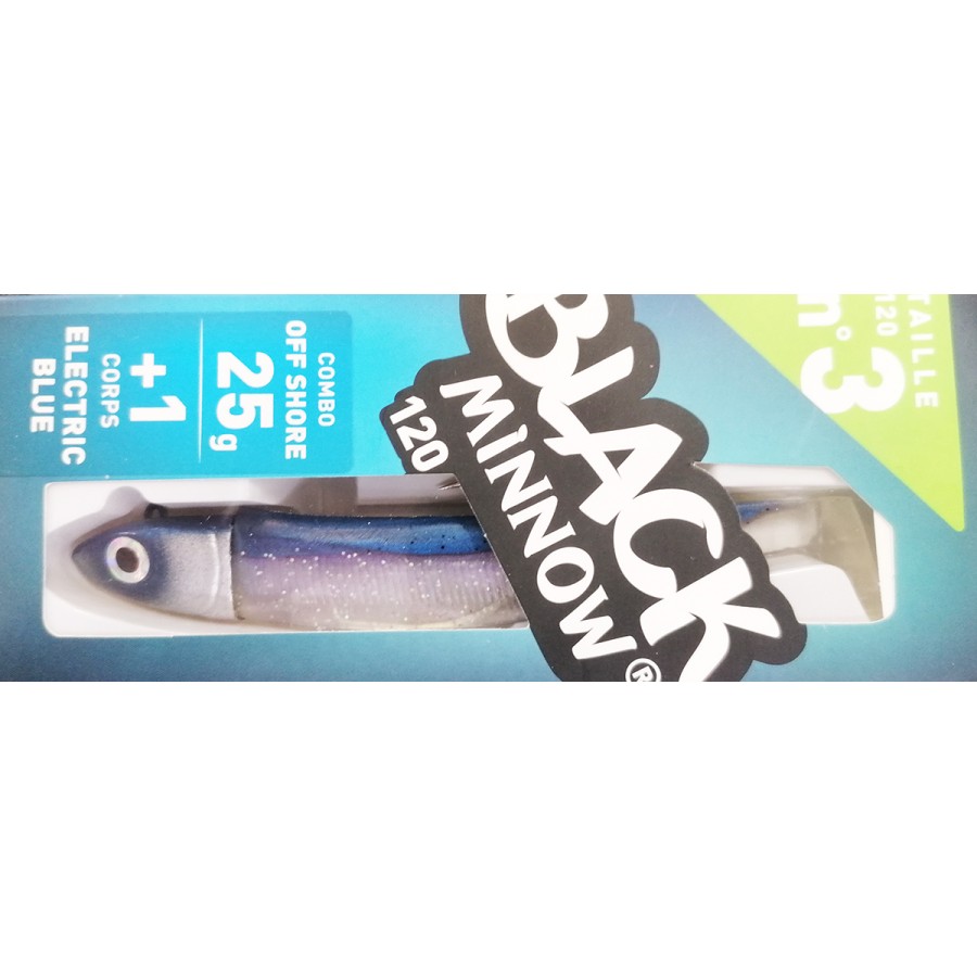 BLACK MINNOW 120MM COMBO 25GR ELECTRIC BLUE