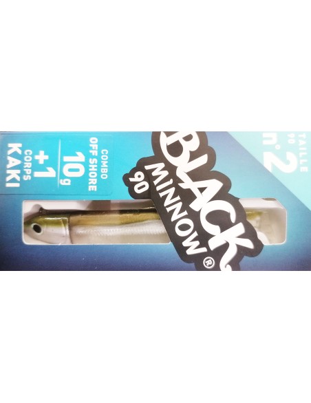 BLACK MINNOW N.2 90MM COMBO OFF SHORE 10GR KAKI