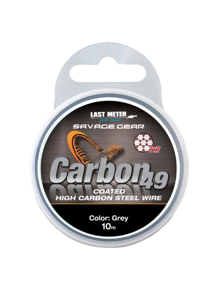 SAVAGE SOFT CAVETTO CARBON49 STEELWIRE 10M 0,70MM 50LB