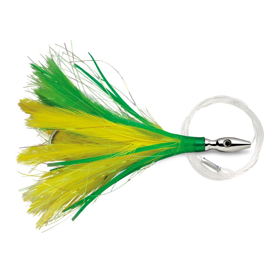 WILLIAMSON FLASH FEATHER RIGGED 12CM YELLOW GREEN
