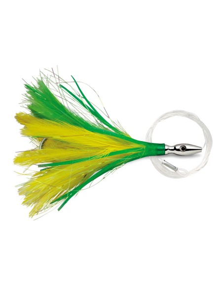 WILLIAMSON FLASH FEATHER RIGGED 12CM YELLOW GREEN