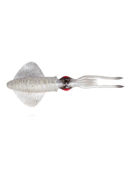 SAVAGE SALT 3D LB SWIM SQUID 95 MM WHITE GLOW