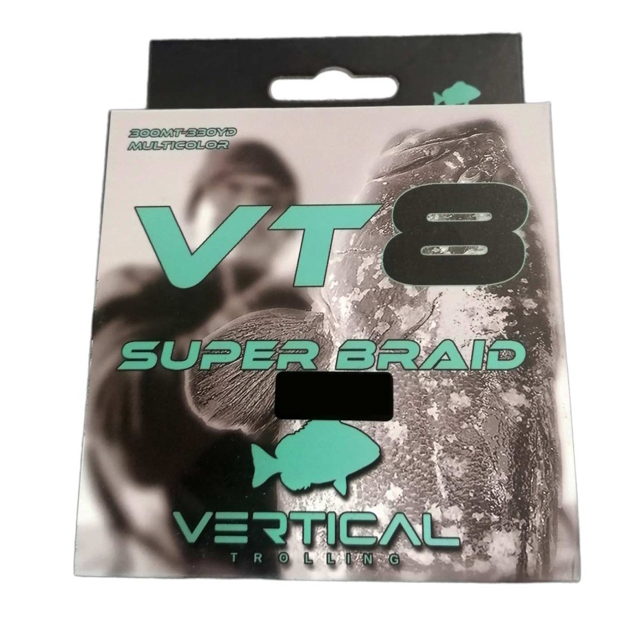 VERTICAL TROLLING VT8 300MT TRECCIATO MULTICOLOR 0,26MM PE 2,5