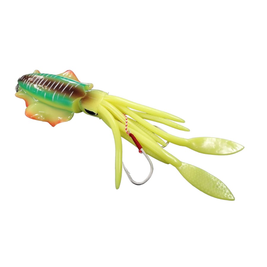 VERTICAL TROLLING ESTROSQUID 120GR GREEN YELLOW