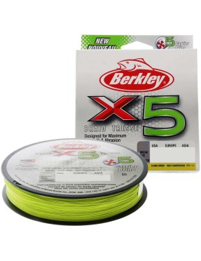 BERKLEY BRAID X5 300MT 0,12MM FLAME GREEN