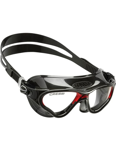 SWIMMING GOGGLES COBRA NERO/FRAME BLACK RED