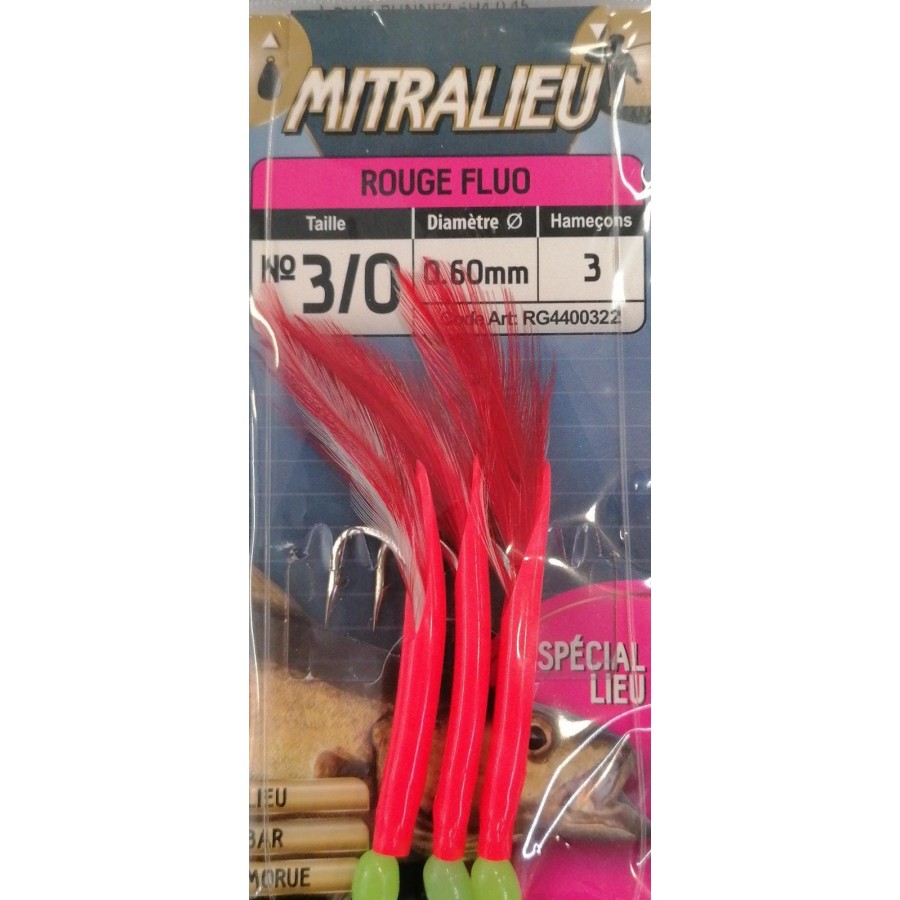 RAGOT MITRAILLETTE ROUGE FLUO 3/0