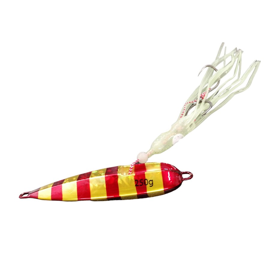 VERTICAL TROLLING INCHIKUS 250GR GOLD STRIPED RED