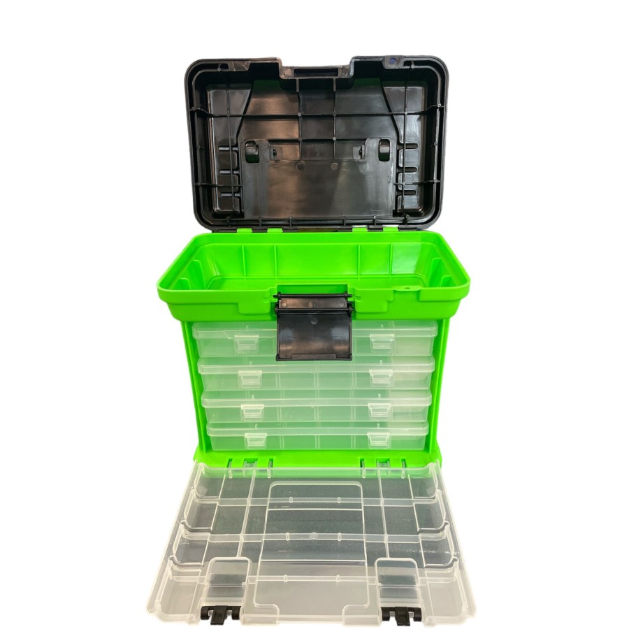 ANGELKASTEN 4 REGALE (GRUEN)